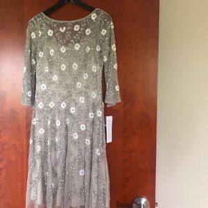 Aidan Mattox - Silver beaded cocktail dress
